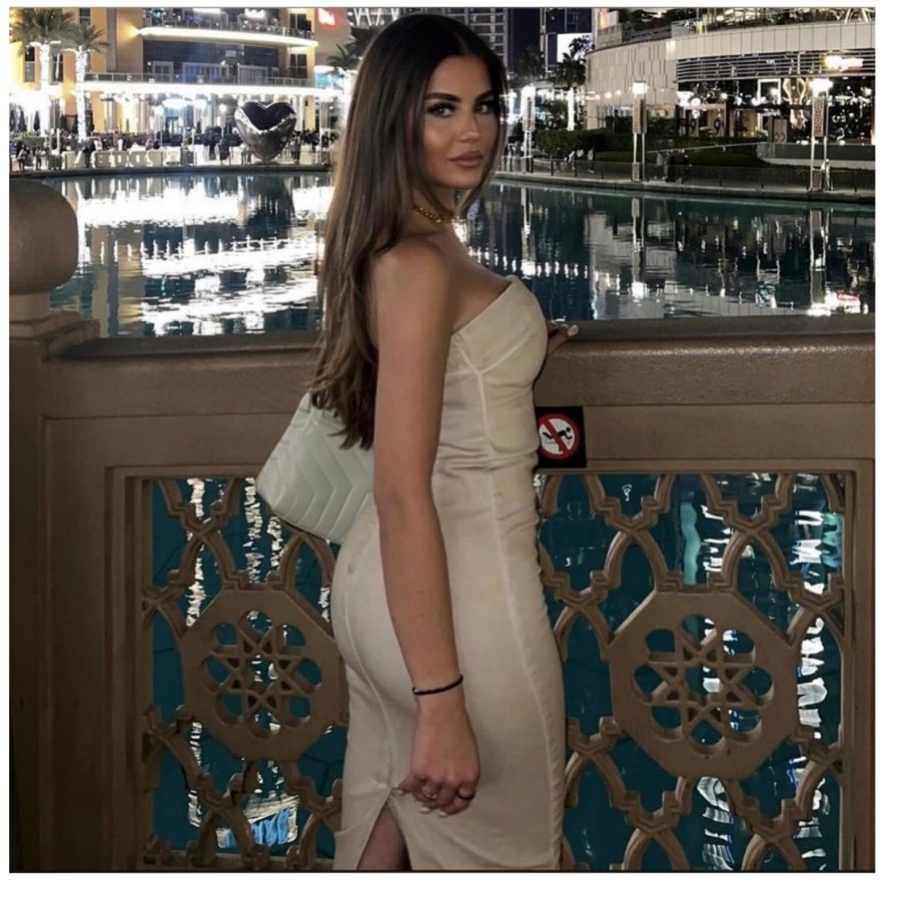 Zara Strapless Cream Bodycon Dress